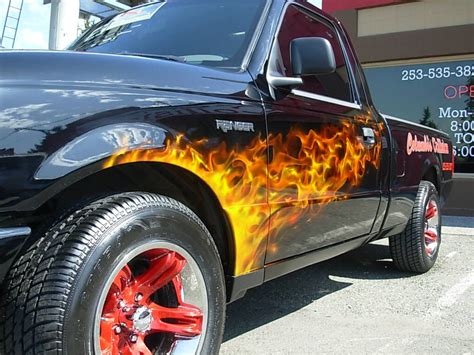 true fire flames on side of truck | Custom cars, Monster trucks, Fire flames