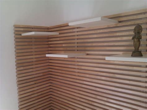 Wood Slat Wall | Home Wooden Design Ideas | Wood slat wall, Slat wall, Wall treatments