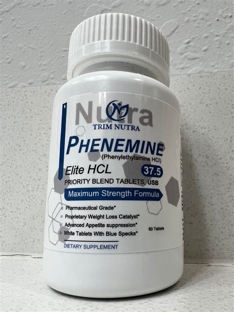 Phenemine Elite 37.5 HCL Max Strength 60 Count Blue Spec - Etsy