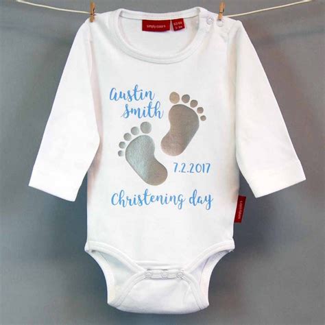 Personalised Christening Babygrow Or T Shirt in 2022 | Christening ...