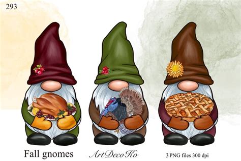 Fall Autumn Gnomes, Gnome Clipart, Thanksgiving Day