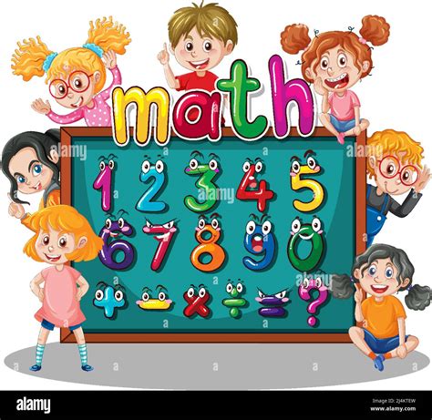 Counting number 0 to 9 and math symbols illustration Stock Vector Image & Art - Alamy