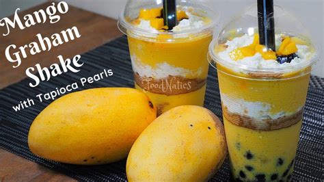 MANGO GRAHAM SHAKE | MANGO GRAHAM SHAKE WITH TAPIOCA PEARLS - YouTube