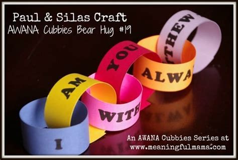 Paul and Silas Craft - AWANA Cubbies Bear Hug #19