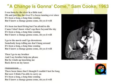 PPT - “ A Change is Gonna ’ Come, ” Sam Cooke, 1963 PowerPoint ...