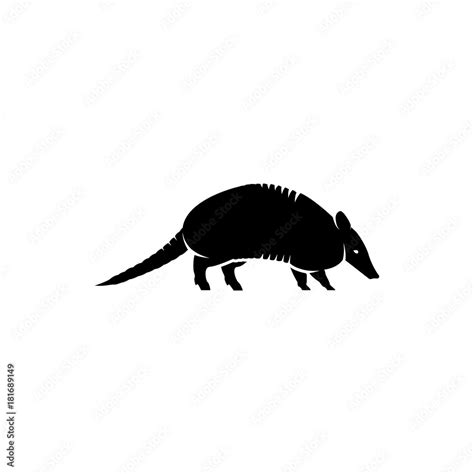 vector armadillo silhouette Stock Vector | Adobe Stock