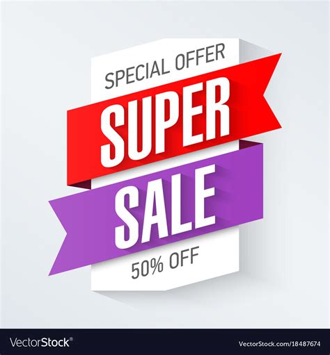 Special offer super sale banner design template Vector Image