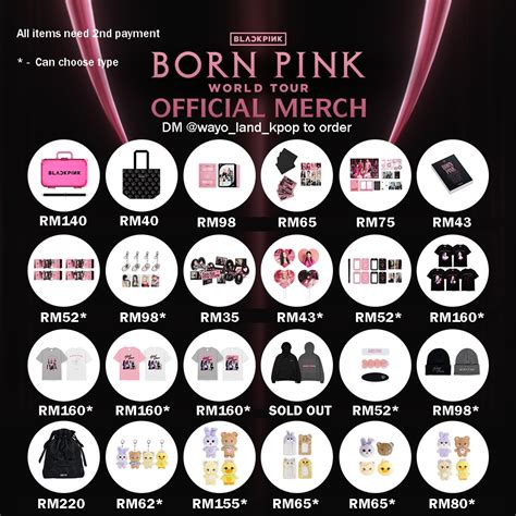 BLACKPINK BORN PINK WORLD TOUR OFFICIAL MERCH, Hobbies & Toys, Collectibles & Memorabilia, K ...