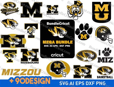 Missouri Tigers svg, Mizzou Bundle svg,Missouri Tigers Logo Bundle svg,Football Svg - Bundle Cricut