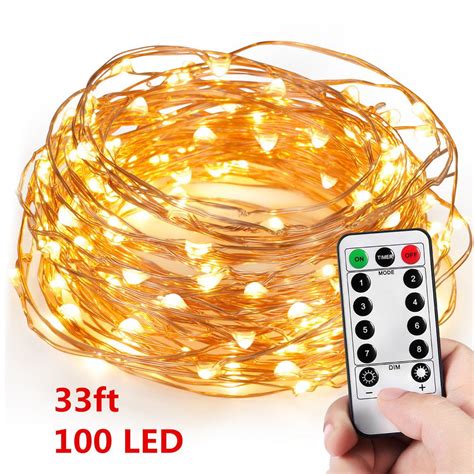 Waterproof Light String with Remote Control LED Decorative Lights for ...