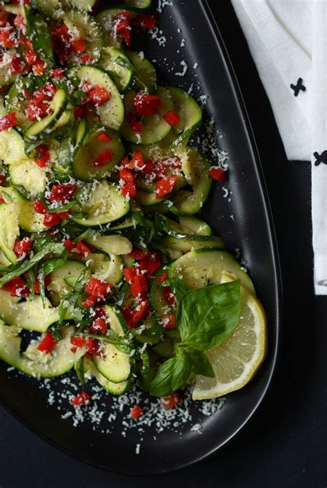 Zucchini and Peppadew Pepper Salad - Simple Seasonal