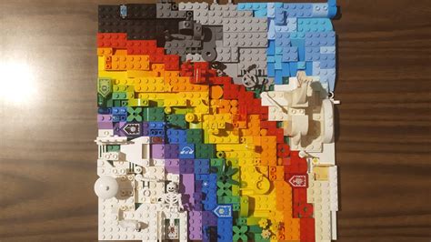 LEGO IDEAS - Create ART to be enjoyed by all! - New and Old Pieces Create a Rainbow