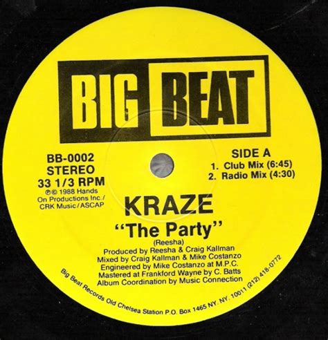 Kraze - The Party (1988, Vinyl) | Discogs