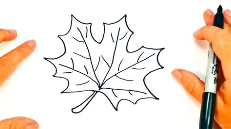 How to draw a Autumn Leaf | Autumn Leaf Easy Draw Tutorial - YouTube