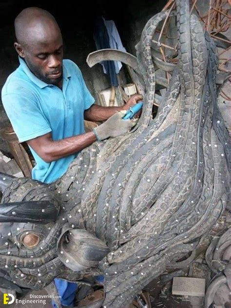 How To Turn Old Tires Into Amazing Works Of Art | Engineering Discoveries