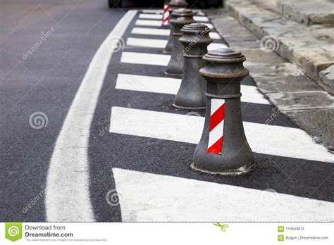 Road traffic bollards stock image. Image of city, control - 113640613