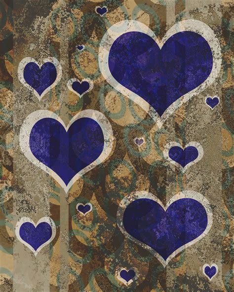 Distressed Hearts Blue Free Stock Photo - Public Domain Pictures