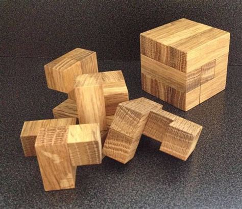 Four Piece Cube | Wooden puzzles, Wood puzzles, Wood games