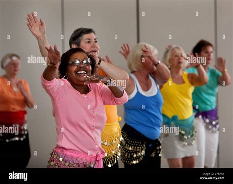 Senior citizens stay active by attending a Zumba class Stock Photo - Alamy