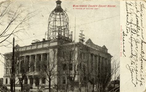 Manitowoc County Court House | Postcard | Wisconsin Historical Society