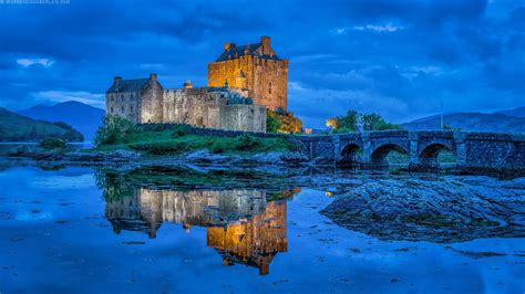 Bridge Castle Eilean Donan Castle Reflection Scotland HD Travel Wallpapers | HD Wallpapers | ID ...