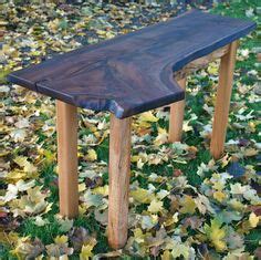 Live edge Walnut Table in shop. Steel base with walnut inlay. Custom tables available ...