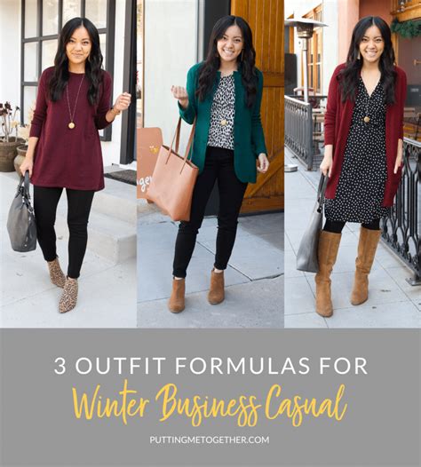 Three Winter Business Casual Outfit Formulas for Winter Work Outfits