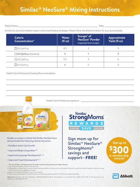 Similac Neosure Mixing Instructions - tcm1226-99943 | PDF | Health Sciences | Health Care