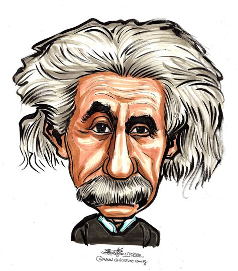 Albert Einstein caricature A4 | website: www.portraitworksho… | Flickr