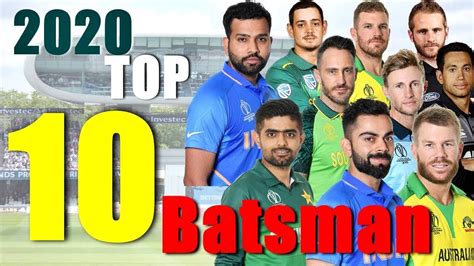 Top 10 Batsman of ICC ODI Ranking - 2020 | Latest Best Cricketer List | Cricket Today - YouTube