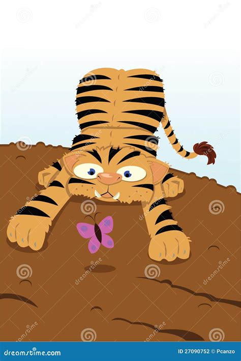 Funny tiger stock vector. Illustration of tiger, puppy - 27090752