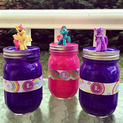 Items similar to My Little Pony Mason Jar Party Favors Set of 12 on Etsy