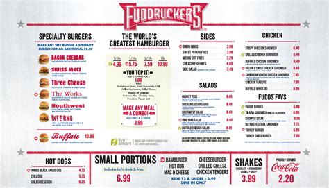 Fuddruckers Printable Menu - Printable Word Searches