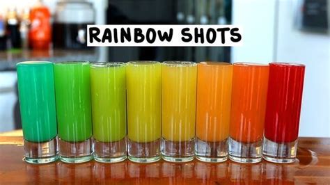 Rainbow Shots | Recipe | Party drinks alcohol, Tipsy bartender, Rainbow shots