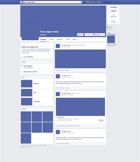 facebook_page-design Facebook Template, Facebook Page Template, Facebook Mockup, Facebook 2014 ...