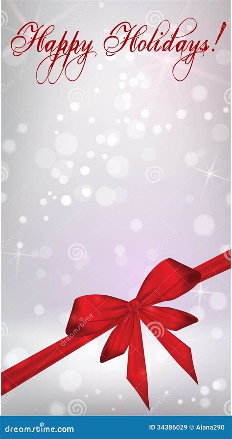 Vertical Background with Red Ribbon Bow Stock Vector - Illustration of ...