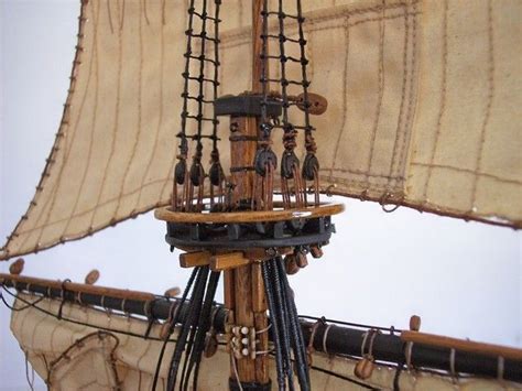 How to Rig the Masts: Top Mast Shroud | Model ships, Tall ships, Masts