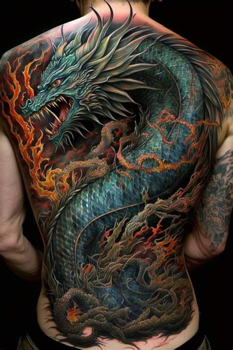 Dragon Tattoo Full Back, Dragon Tattoo Shoulder, Dragon Tattoo Sketch ...