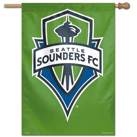 Sounders Logo Vertical Flag – Gameday Sports Shop