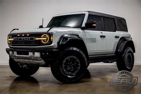 2022 Ford Bronco Raptor 1200 Miles Cactus Gray Convertible Twin Turbo Premium Un - Used Ford ...