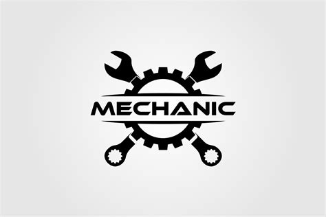 Mechanic Gear and Wrench Logo Design Graphic by lawoel · Creative Fabrica