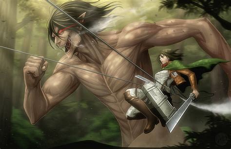 3840x2160px | free download | HD wallpaper: Anime, Attack On Titan, Eren Yeager, Mikasa Ackerman ...