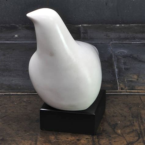 Modernist Abstract Bird Dove Form White Sculpture For Sale at 1stDibs