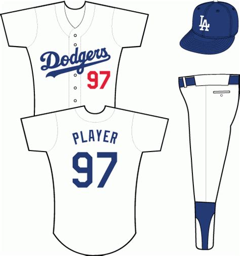 Los Angeles Dodgers Uniform - Home Uniform - National League (NL) - Chris Creamer's Sports Logos ...