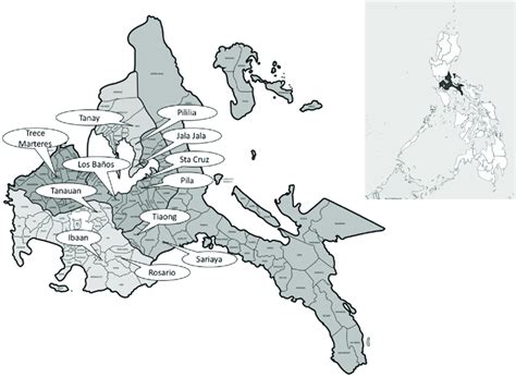 Calabarzon Physical Map