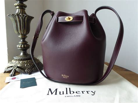 Mulberry Abbey Small Bucket Bag in Burgundy Silky Calf Leather - SOLD