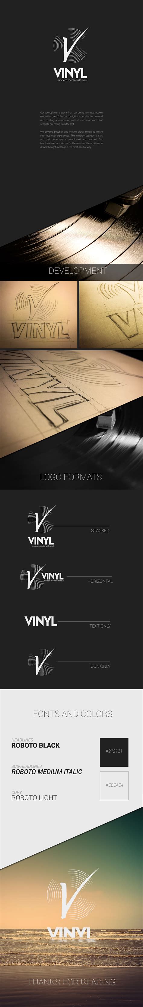 Vinyl logo design on Behance