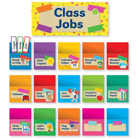 Tape It Up! Class Jobs Bulletin Board Set | Michaels