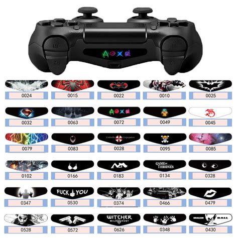 2PSC/ Set PS4 CONTROLLER DECALS Playstation Lightbar Decal PS4 Light ...