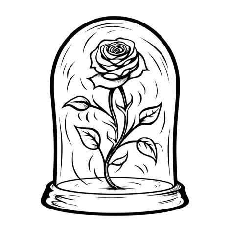 Dome-Encased Rose SVG/PNG/DXF File for Cricut, Silhouette, Laser Machines